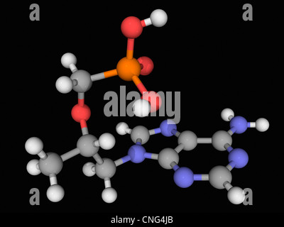 Tenofovir Wirkstoffmolekül Stockfoto