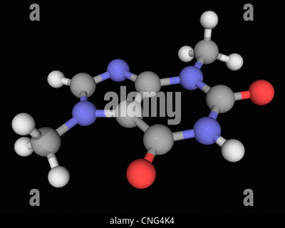 Theobromin Molekül Stockfoto