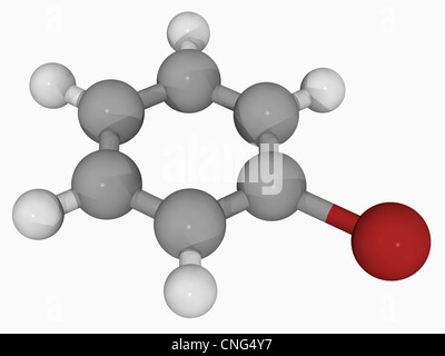 Bromobenzene Molekül Stockfoto