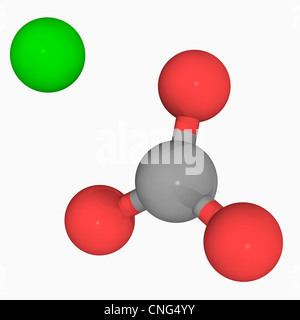Calcium Carbonat-Molekül Stockfoto