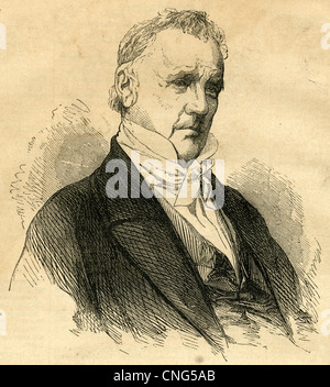 1854-Gravur, James Buchanan. James Buchanan, Jr. (1791 – 1868) war der 15. Präsident der USA (1857 – 1861). Stockfoto