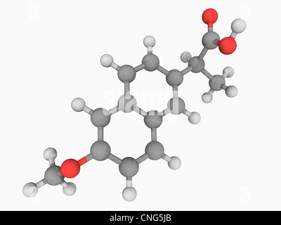 Naproxen Wirkstoffmolekül Stockfoto