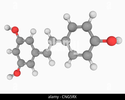 Resveratrol-Molekül Stockfoto