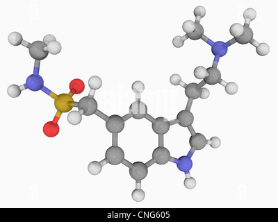 Sumatriptan Wirkstoffmolekül Stockfoto