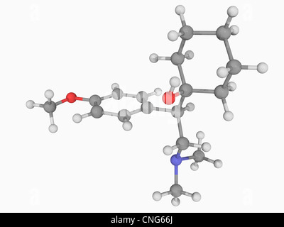 Venlafaxin Wirkstoffmolekül Stockfoto