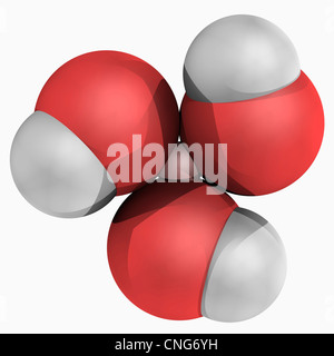 Borsäure-Molekül Stockfoto