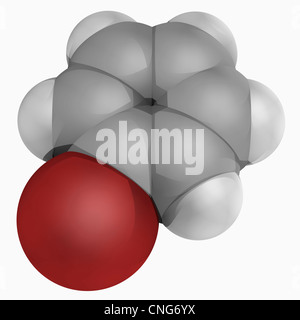 Bromobenzene Molekül Stockfoto