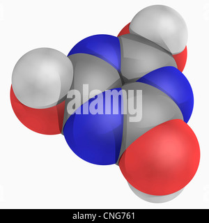 Cyanursäure Molekül Stockfoto