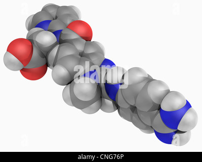 Dabigatran Wirkstoffmolekül Stockfoto