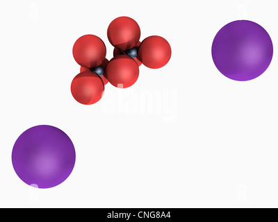Kalium Dichromat-Molekül Stockfoto