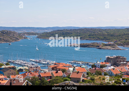 Blick über Marstrand und in den Schären an der Westküste in Schweden Stockfoto