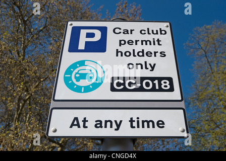 Auto Club Genehmigung Inhaber nur unterschreiben, Richmond nach Themse, Surrey, england Stockfoto