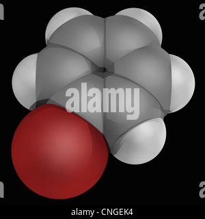 Bromobenzene Molekül Stockfoto