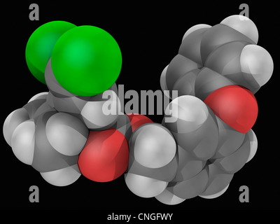 Permethrin Insektizid Molekül Stockfoto