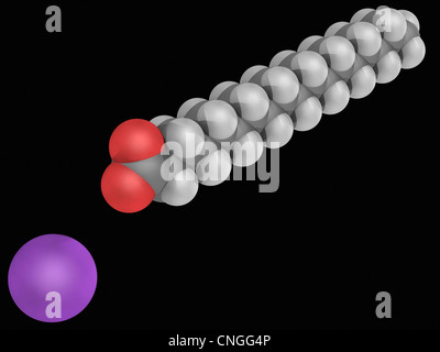 Natrium Stearat Molekül Stockfoto