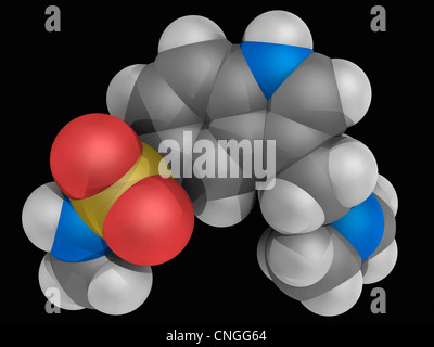 Sumatriptan Wirkstoffmolekül Stockfoto