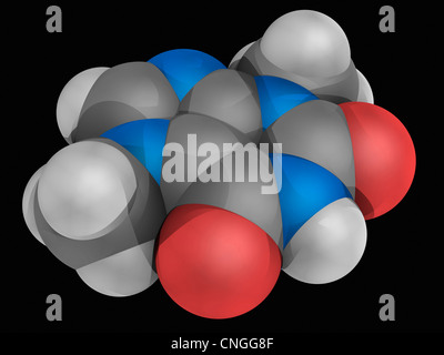 Theobromin Molekül Stockfoto