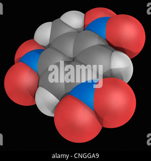 Trinitrotoluol (TNT) Molekül Stockfoto