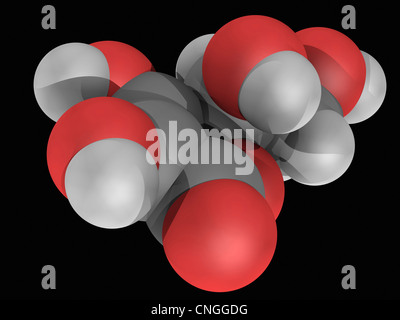 Vitamin C (Ascorbinsäure) Molekül Stockfoto