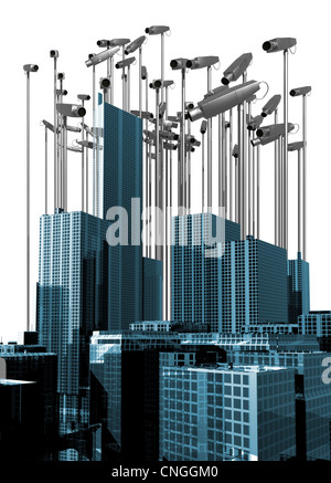 Überwachung konzeptuellen Kunstwerk Stockfoto