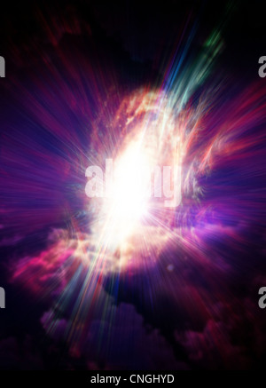 Big Bang konzeptuellen Kunstwerk Stockfoto