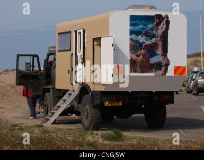 Überall gehen Sie hin, Wohnmobil, Cornwall, UK Stockfoto