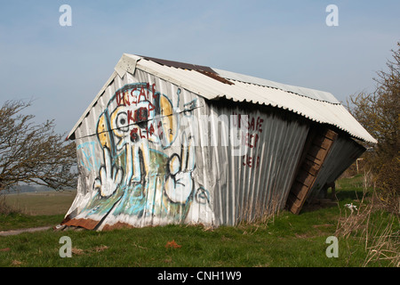 Gebäude, Schuppen Sie, Ruine, unsicher, Wanddekoration Stockfoto