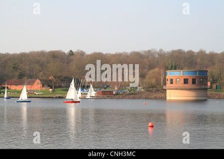 Blick auf trimpley Reservoir, Worcestershire, England, UK im Frühling gemacht Stockfoto