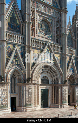 Kathedrale von Orvieto. Detail der Fassade. Orvieto. Provinz Terni. Umbrien. Italien Stockfoto