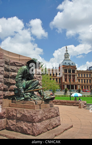 Paul Kruger Statue, Kirchplatz (Kerkplein), Pretoria, Provinz Gauteng, Südafrika Stockfoto