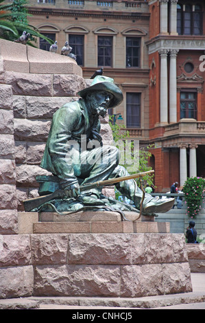 Paul Kruger Statue, Kirchplatz (Kerkplein), Pretoria, Provinz Gauteng, Südafrika Stockfoto