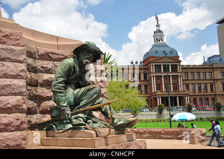 Paul Kruger Statue, Kirchplatz (Kerkplein), Pretoria, Provinz Gauteng, Südafrika Stockfoto