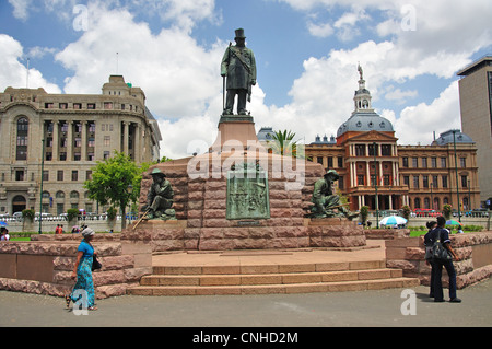 Paul Kruger Statue, Kirchplatz (Kerkplein), Pretoria, Provinz Gauteng, Südafrika Stockfoto