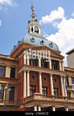 Palais de Justice Uhrturm, Kirchplatz (Kerkplein), Pretoria, Provinz Gauteng, Südafrika Stockfoto