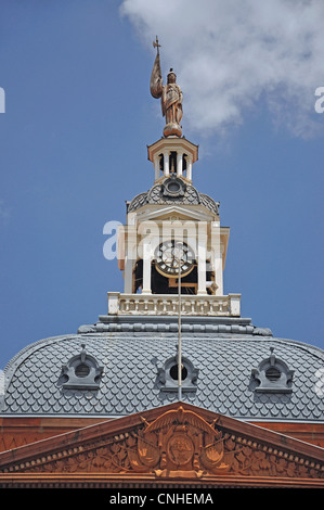 Palais de Justice Uhrturm, Kirchplatz (Kerkplein), Pretoria, Provinz Gauteng, Südafrika Stockfoto