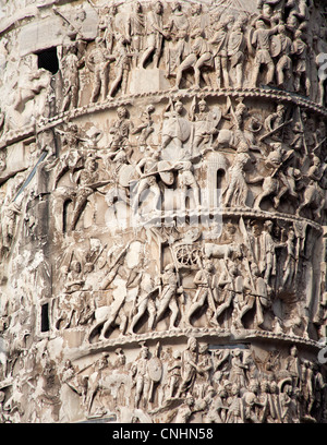Rom - Detail aus Spalte von Marcus Aurelius Stockfoto