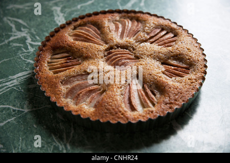 Ein frisch gebackenem Apfelkuchen Stockfoto