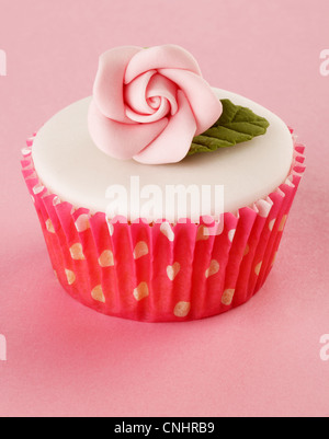 ROSA ROSE CUPCAKE Stockfoto