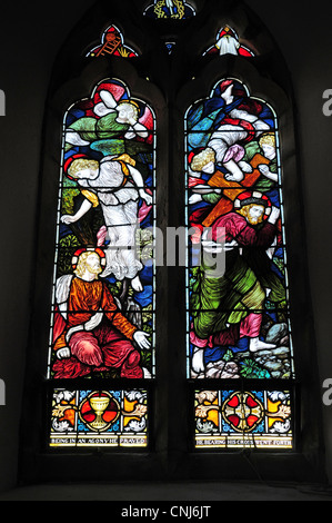 Viktorianische Glasfenster, St Mary's Church Morte Hoe Stockfoto