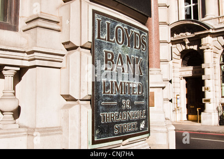 Lloyds Bank Threadneedle street Stockfoto