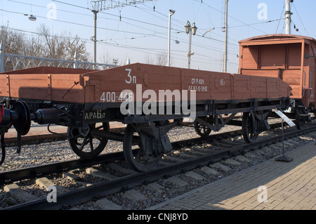 Alte deutsche flache Wagen. Erbaut im Jahre 1917 in Deutschland Stockfoto