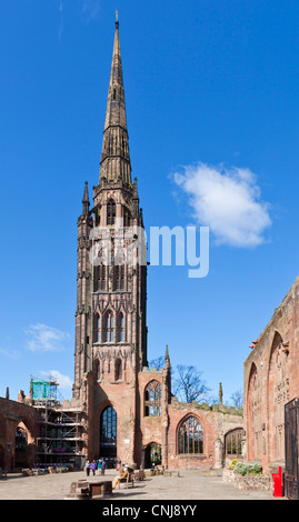 Alten Coventry bombardiert Kathedrale Bell Tower Coventry West Midlands England UK GB EU Europa Stockfoto