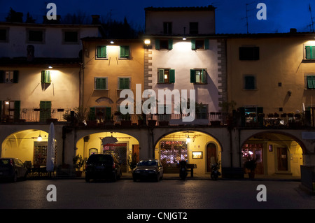 Das Zentrum von Greve in Chianti, Toskana, Italien Stockfoto