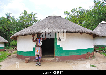 Xhosa-Dorf, Lesedi African Cultural Village, Broederstroom, Johannesburg, Provinz Gauteng, Südafrika Stockfoto