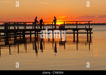 Sonnenuntergang am See Tooliorook, in der Nähe der Städte in Victoria in Australien Stockfoto