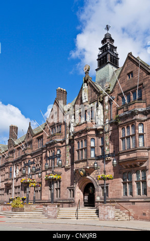 Coventry City Hall oder Coventry Council House Eingang und geschnitzte Fassade Coventry Warwickshire West MIDLANDS England Großbritannien GB Europa Stockfoto