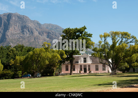 Herrenhaus von 1795 auf Boschendal Wine Estate in der Nähe von Stellenbosch in Südafrika Stockfoto
