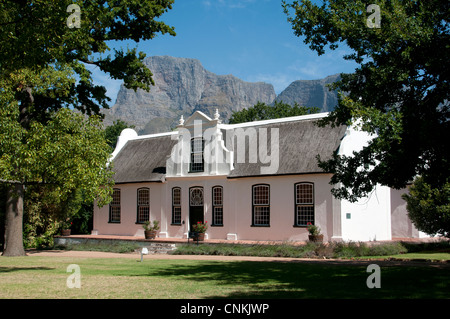 Herrenhaus von 1795 auf Boschendal Wine Estate in der Nähe von Stellenbosch in Südafrika Stockfoto