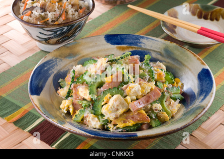 Goya Chanpuru Stockfoto