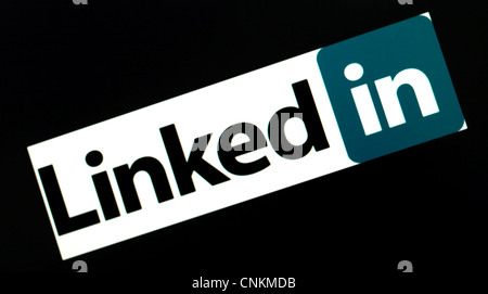 Im Logo verknüpft für Business verbundenen Social Networking Site Stockfoto